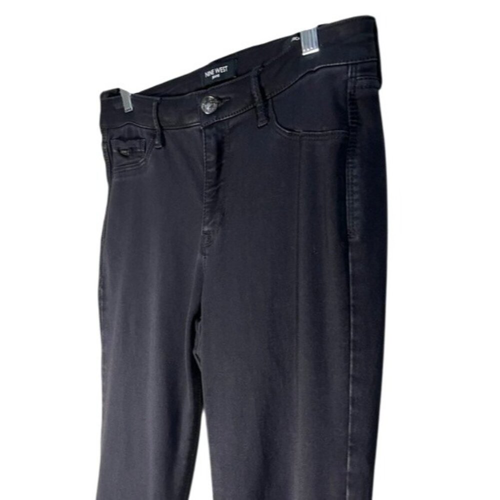 Nine West Black Stretch Skinny Jeans Womens Size 8 Mid Rise Denim Pants - Picture 3 of 9